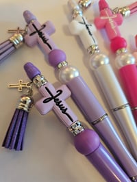Image 2 of  Jesus Cross Beaded Pens 