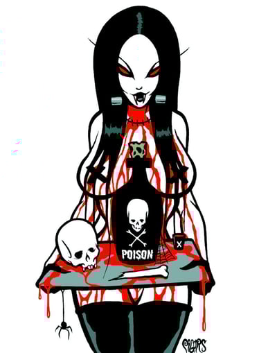 Image of NEW! SINDY CYANIDE - STICKER  