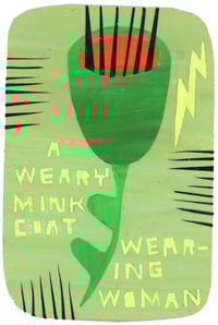 a weary mink coat wearing woman