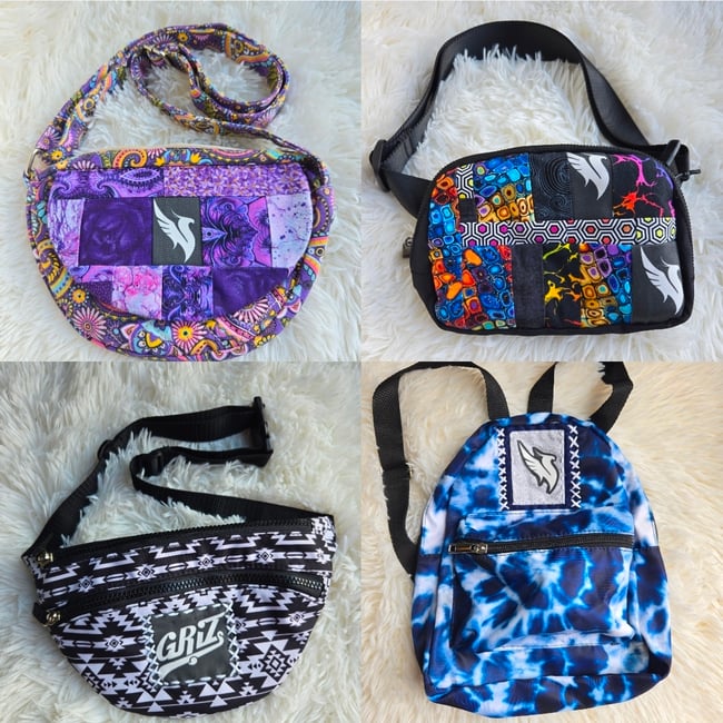 Illenium and Griz fanny pack / backpack and crossbody 