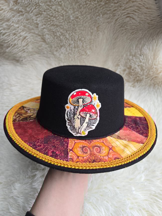 M/L Mushroom Patchwork Fedora