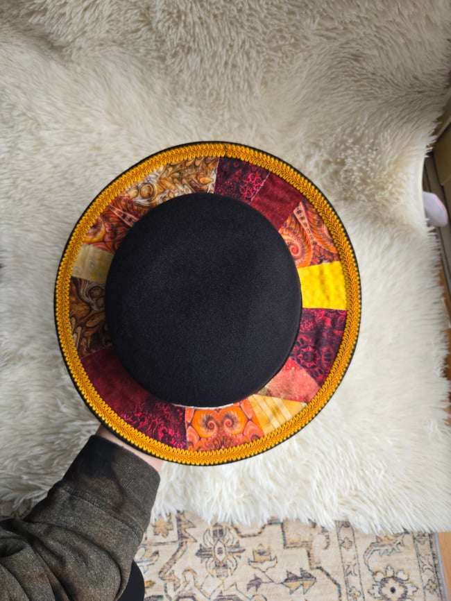 M/L Mushroom Patchwork Fedora