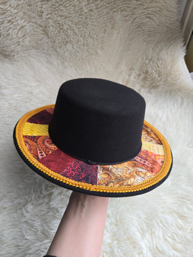M/L Mushroom Patchwork Fedora
