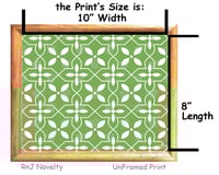 Image 3 of RnJ_DaisyGeo_Green UnFramed Print