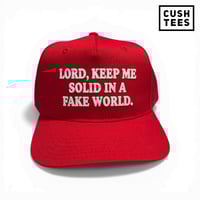Lord, keep solid in a fake world (Snapback) Red(Snapback) Red