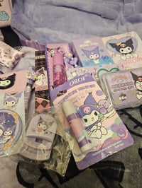 Image 1 of Kuromi Fluffy Bookbag Bundle 