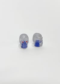 Image 1 of Blue Glow Skull Valve Stem Caps