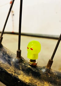 Image 2 of Yellow Skull Valve Stem Caps