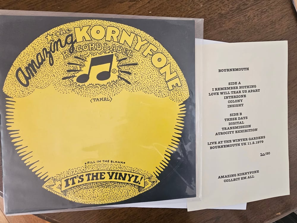 Image of JOY DIVISION BOURNEMOUTH LP