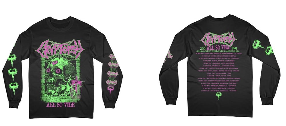 Image of CRYPTOPSY -All So Vile - Aussie / NZ / Asian Tour Longsleeve