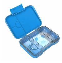 Image 4 of Mum Made Yum Bento Lunchbox (Large) 4 or 6 compartment interchangeable bento - Blue Sparkle Soccer