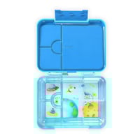 Image 2 of Mum Made Yum Bento Lunchbox (Large) 4 or 6 compartment interchangeable bento - Blue Sparkle Space