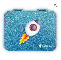 Image 1 of Mum Made Yum Bento Lunchbox (Large) 4 or 6 compartment interchangeable bento - Blue Sparkle Space