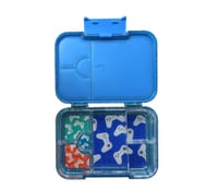 Image 4 of Mum Made Yum Bento Lunchbox (Medium) 4 or 6 compartment interchangeable bento - Blue Sparkle Gamer