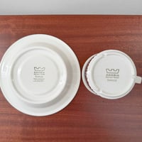 Image 5 of Arabia Finland Faenza Brown Tea Cup Trio Set