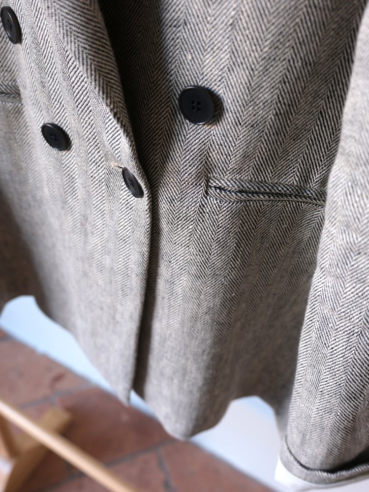 Image of Blazer spigato in lino