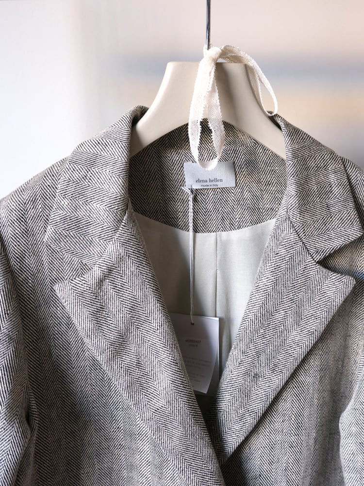 Image of Blazer spigato in lino