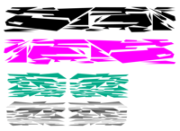 Kasoku-Sen "Acceleration Line" Universal Livery kit, with additional chrome layer