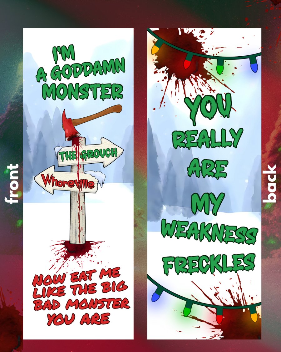 Image of Officially licensed whoreville double sided bookmark