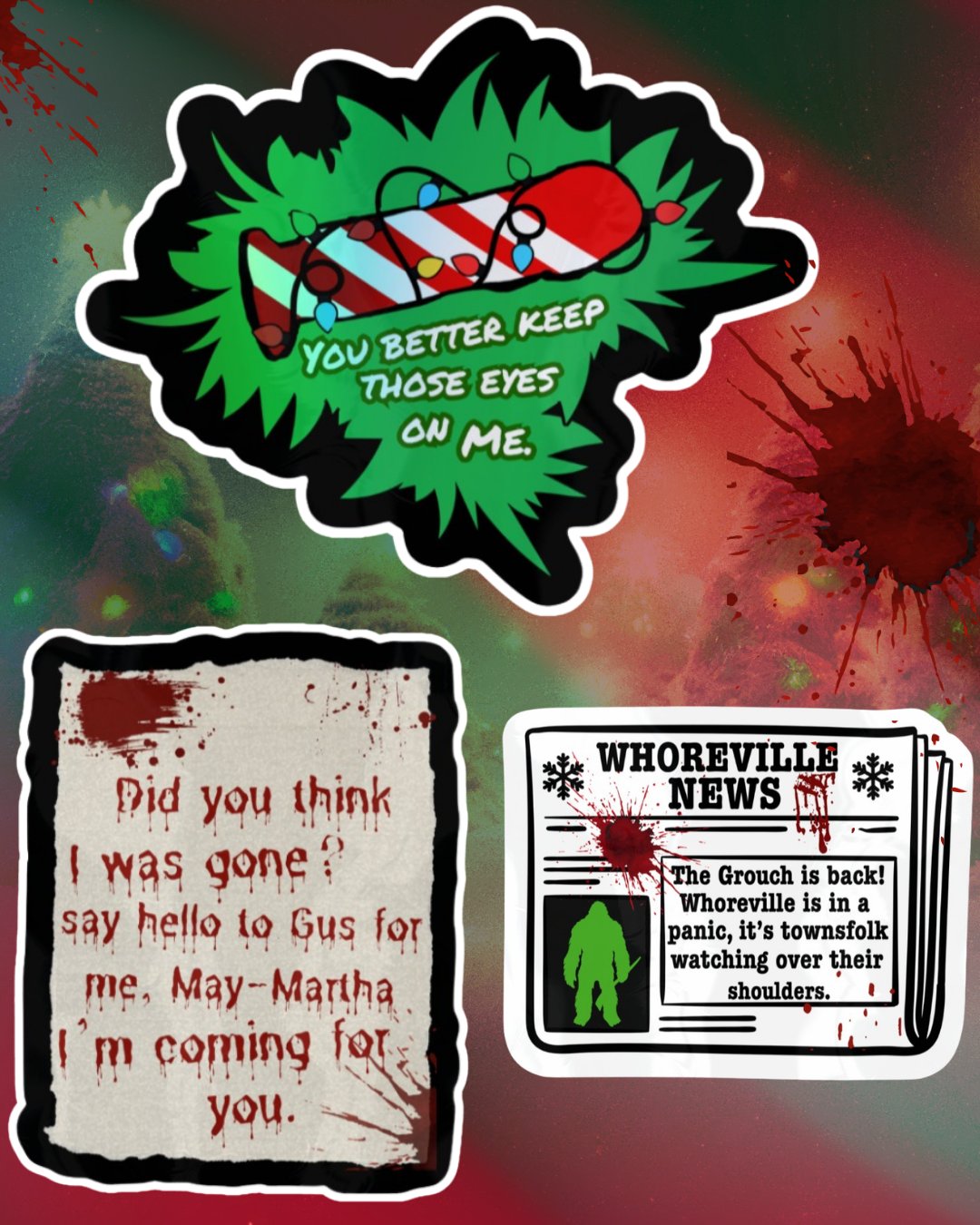 Image of Officially licensed mean one 9  vinyl sticker bundle