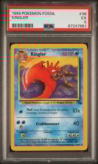Image 1 of Kingler 38/62 Fossil Pokemon PSA 5