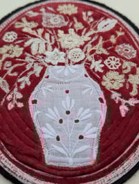 Image 3 of White Flowers on Red Velvet