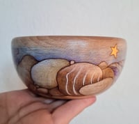 Image 2 of Rocky shore - large decorated bowl  