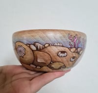Image 1 of Rocky shore - large decorated bowl  