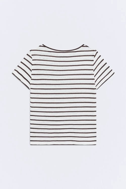 Image of 1-Camiseta Begur rayas marrron