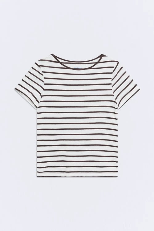 Image of 1-Camiseta Begur rayas marrron