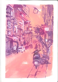 Hanoi Street Drawing PRINT 