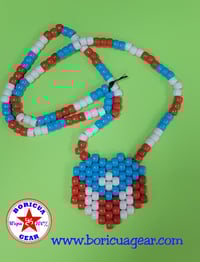 Boricua beaded heart