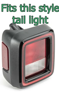 Image 6 of Leopard print brake tail light covers / JL halogen light version