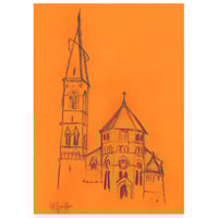 Image 1 of Oran Mor , Glasgow -  Charcoal on Paper 