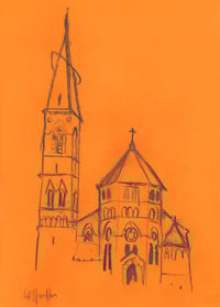 Image 2 of Oran Mor , Glasgow -  Charcoal on Paper 