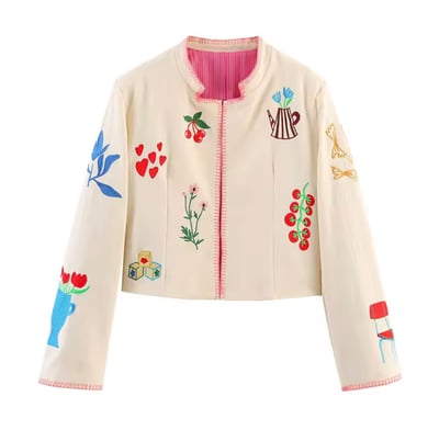 Image of Embroidered spring jacket 🌼