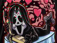 Image 2 of SLASHxHAPPY - "Hang Up!" T-Shirt (Black)