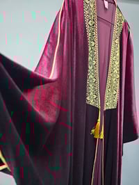 Image 5 of Tatreeze Velvet Abaya Green/Red/Navy (Made in Jordan) copy