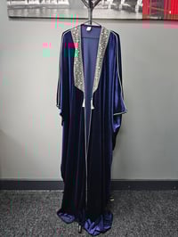 Image 9 of Tatreeze Velvet Abaya Green/Red/Navy (Made in Jordan) copy