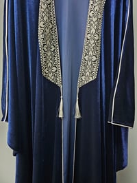 Image 12 of Tatreeze Velvet Abaya Green/Red/Navy (Made in Jordan) copy