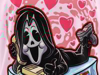 Image 2 of SLASHxHAPPY - "Hang Up!" T-Shirt (Pink)