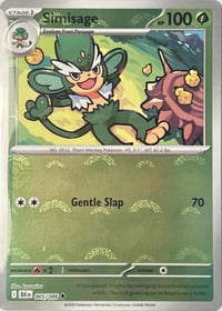 Simisage (Poke Ball Pattern) - SV: Black Bolt - Near Mint