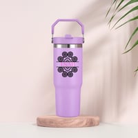 Image 3 of Personalized Name Water Bottle – Hmong Snail Design
