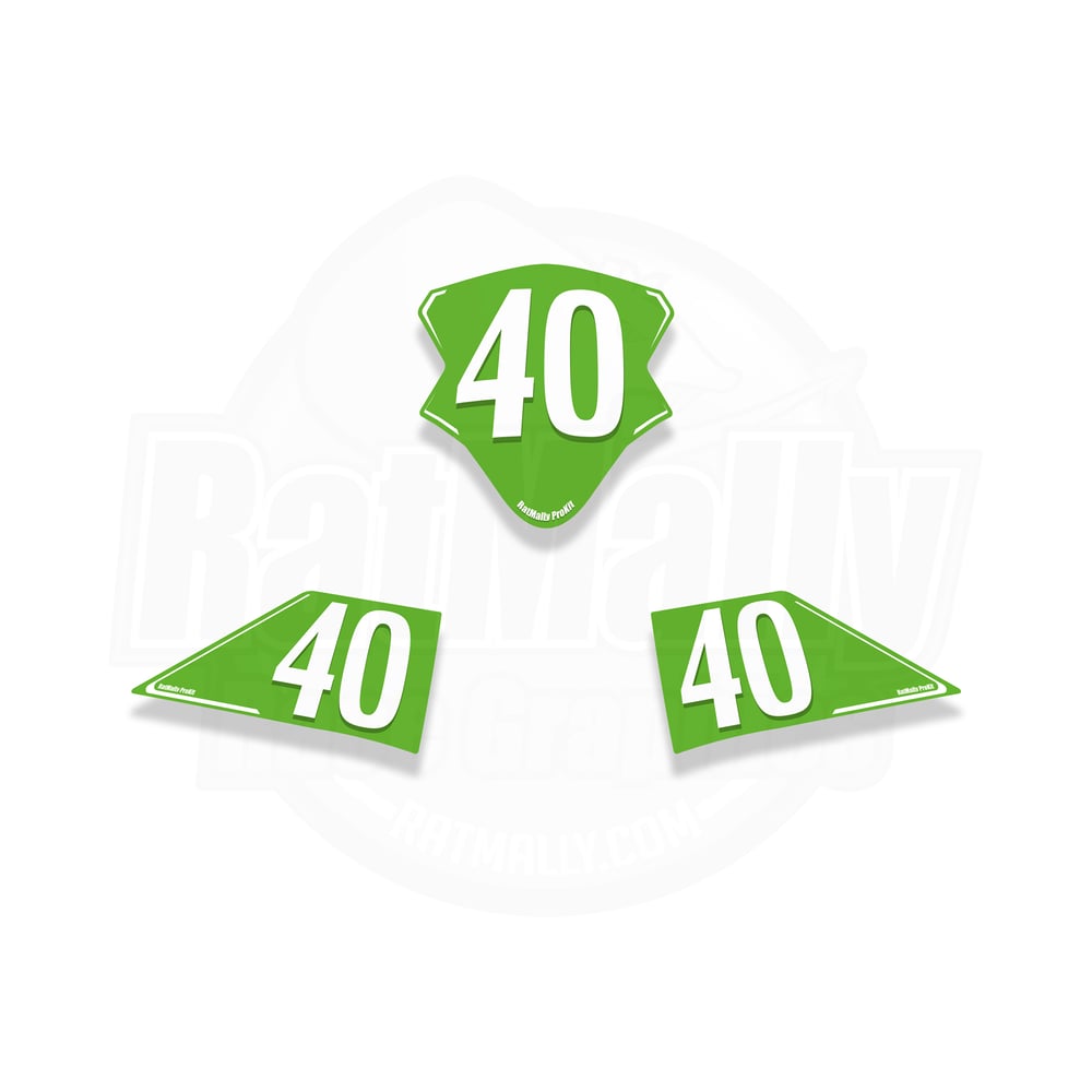 Image of Race Number Boards. To fit Kawasaki Ninja 400 2017>