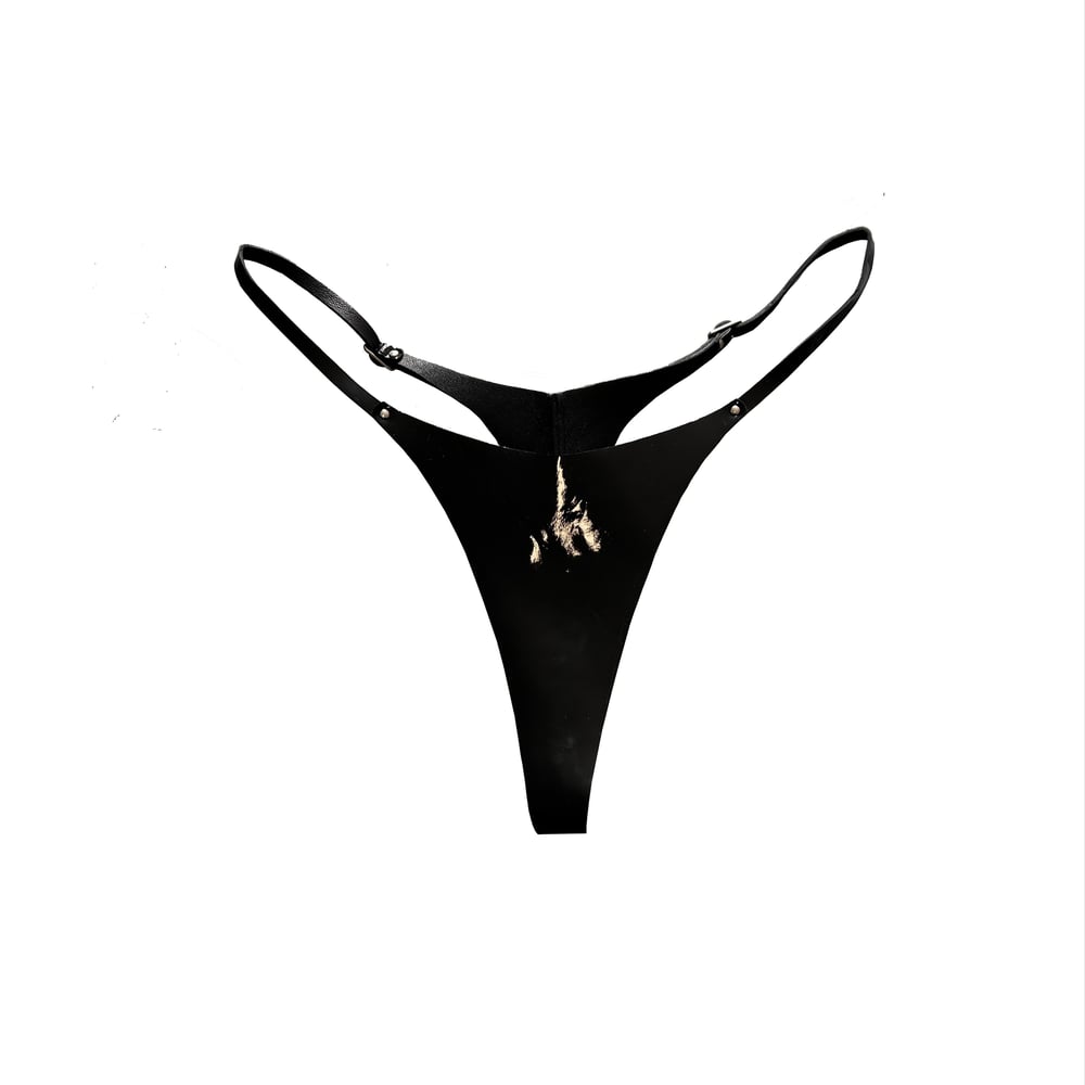Image of PATENT LEATHER THONG- PROTOTYPE
