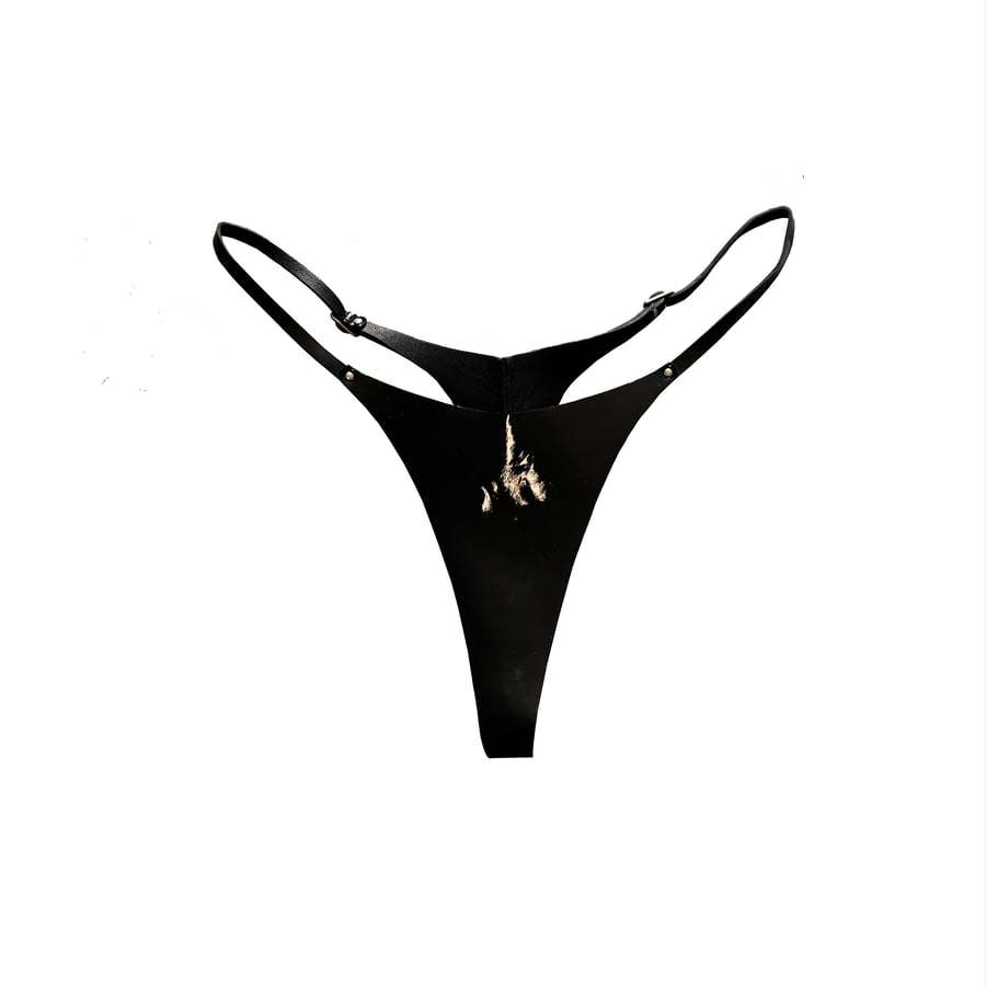Image of PATENT LEATHER THONG- PROTOTYPE