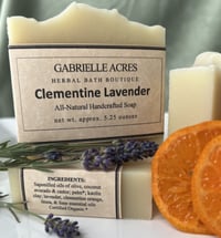 Image 1 of Clementine Lavender Natural Herbal Soap Handcrafted