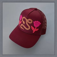 Image 2 of Burgundy Floral Snake