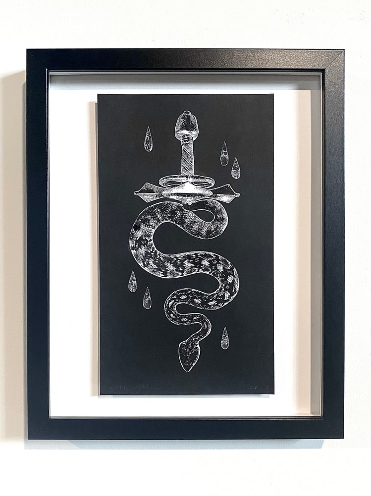 Image of 'serpent sword' original collage