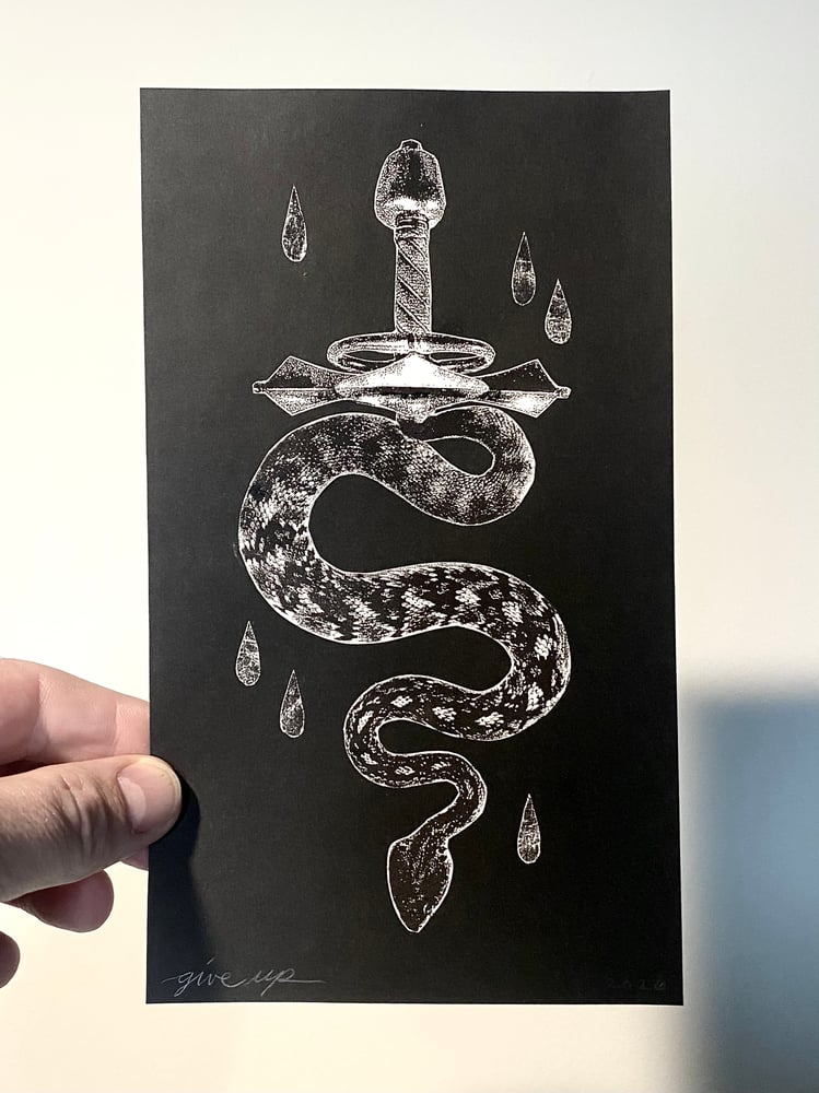 Image of 'serpent sword' original collage